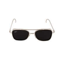 Floyd Silver Frame Black Lense Fashion Sunglasses (8899_Sil_Blk)
