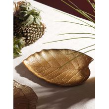 Pure Home + Living Gold Leaf Shaped Decorative Platter - Large