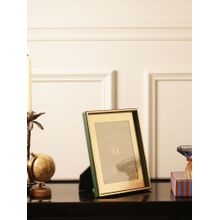 Pure Home + Living Green Faux Leather Hammered Photo Frame