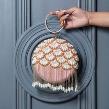 THE TAN CLAN Irsa Hand Embroidered Clutch with Tassles
