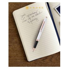 Cross Foundry Pearl White Lacquer with Rose Gold Appointments Rollerball Pen