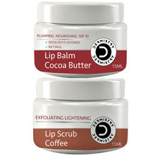 DERMISTRY Cocoa Butter Lip Balm & Coffee Lip Scrub For Pigmentation Dry Dark Pigmented Chapped Lips
