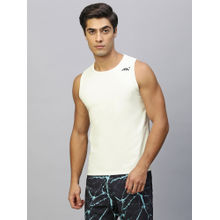 AESTHETIC NATION Hybrid Ribbed Tank Top White