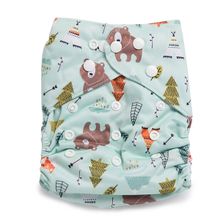 Kicks and Crawl Fun In Forest Reusable Diaper - Green