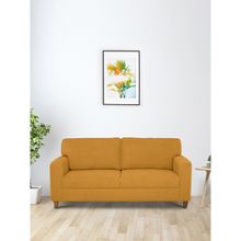 duroflex Utopia 3 Seater Fabric Sofa in Yellow Colour