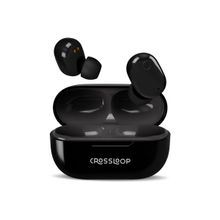 Crossloop Active Noise Cancellation(ANC) TWS Earbuds Touch Control Splash Proof (Clear Black)