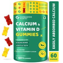 Carbamide Forte Calcium Gummies With Vitamin D For Men & Women - Mango & Strawberry Flavour