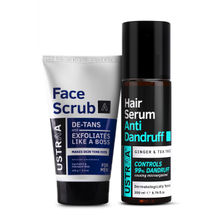 Ustraa Anti-dandruff Hair Serum & De-tan Face Scrub