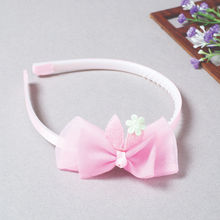 Golden Peacock Baby Pink Shiny Bow Knot Embellished Hairband