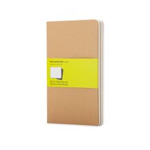 MOLESKINE Cahier Large Soft Cover Journals Plain (Pack Of 3) - Kraft Brown