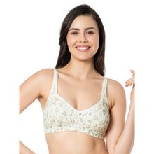 Amante Printed Non Padded Non-wired Full Coverage Super Support Bra - White