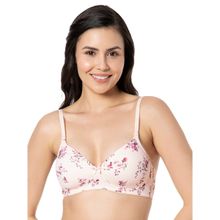 Amante Printed Padded Non-wired Full Coverage T-shirt Bra - Pink