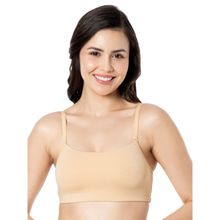 Amante Solid Non Padded Non-wired Full Coverage Slip-on Bra - Nude
