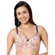Amante Printed Padded Non-wired Full Coverage T-shirt Bra - Pink