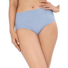 Amante Solid Full Coverage High Rise Full Brief Panty - Blue