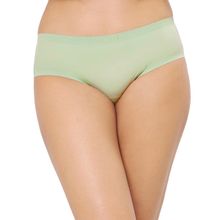 Amante Solid Three-fourth Coverage Low Rise Hipster Panty - Green