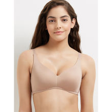 Wacoal Basic Mold Padded Non-Wired Full Coverage Everyday T-Shirt Bra - Beige