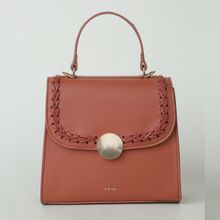 IYKYK by Nykaa Fashion Solid Rust Satchel Handbag