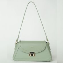 IYKYK by Nykaa Fashion Solid Green Baguette Handbag