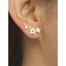 Jewels Galaxy Gold Plated Beautiful Korean Stars Themed Stud Earrings