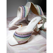 The White Pole Women White Synthetic Heels