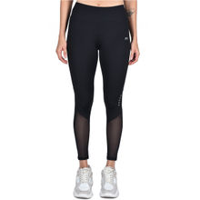 Muscle Torque Gym/yoga High Waist Half Mesh On Bottom Tight - Black