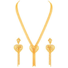 Asmitta Heart -shape Gold-toned Multi String Necklace Set