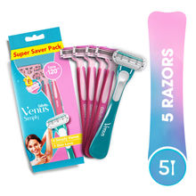 Gillette Simply Venus Hair Removal Razor for Women - ( 4s + 1) skin Love