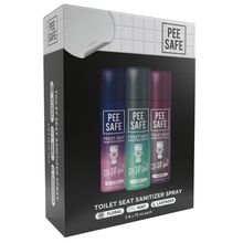 Pee Safe Mint, Lavender & Floral Toilet Seat Sanitizer - Pack of 3