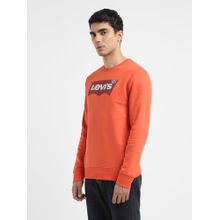 Levi's Men Orange Solid Regular Fit Sweatshirt