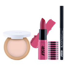 Nykaa Cosmetics Handbag Hero - All Day Matte Compact + So Creme + Black Magic Kajal Combo