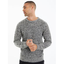Threadbare Grey Chunky Knit Crew Neck Jumper