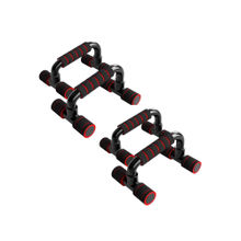Strauss Pack of 2 Black & Red Moto Push up Bar