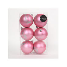 Hamster London Holy 8Cm Pink Christmas Ball (Pack of 6)
