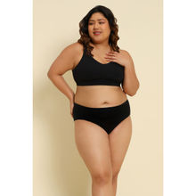 Van Heusen Women Black Solid Plus Size Wireless Minimizer Bra