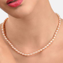 Zaveri Pearls Fresh Water Rice Pearls Aaa+ Quality Necklace (ZPFK10067)