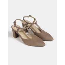 Lemon & Pepper Beige Casual Sandal Heels