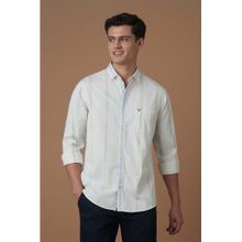 Allen Solly Men White Sport Fit Stripe Full Sleeves Casual Shirt