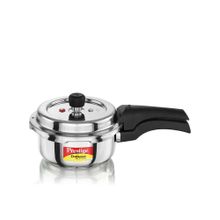 Prestige Deluxe Alpha Svachh Stainless Steel Induction Compatible Pressure Cooker 2L Silver