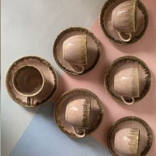 Amalfiee Ceramics Exclusive Sarvottam Round Tea Cup And Saucer Set Of 6