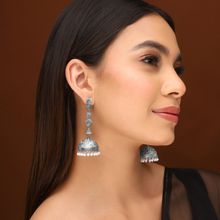 Priyaasi Rustic Elegance shapes White Jhumkas