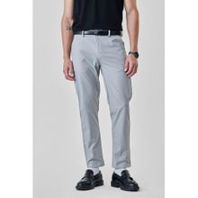 Snitch Grey Solid Slim Casual Chinos For Men