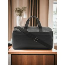 Police Black Vegan Leather Noten Weekender Duffle Bag