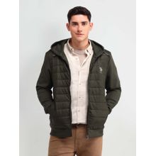 U.S. POLO ASSN. Solid Regular Fit Green Jacket