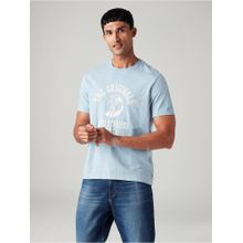 Levi's Mens Graphic Printed Regular Fit Overdyed T-Shirt - Blue