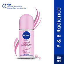 NIVEA Pearl & Beauty Radiance Deo Roll On For Women, 48 Hr Odor Protection, 0% Alcohol