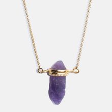 Tipsyfly Amethyst Crystal suspension necklace
