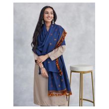 Fabindia Navy Blue Wool Shawl