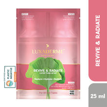 LuxaDerme Revive & Radiate 3 Step Tune-up Kit - Cleansing Scrub, Bio Cellulose Mask, Booster Cream