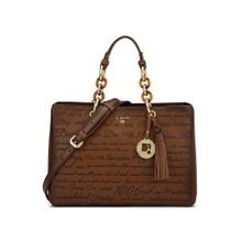 Da Milano Genuine Leather Brown Shoulder Bag with Detachable Strap